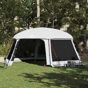 Pool Tent with Removable Fly & Mesh Walls Grey 243.3x20...
