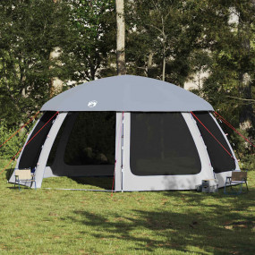 Pool Tent with Removable Fly & Mesh Walls Grey 240.9x24...
