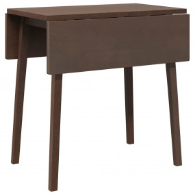 Dining Table Brown Solid Wood Rubber