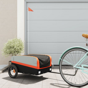 Bike Trailer Black and Orange 66.1 lb Iron