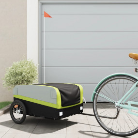 Bike Trailer Black and Green 99.2 lb Iron