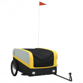 Bike Trailer Black and Yellow 99.2 lb Iron
