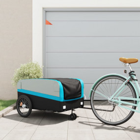 Bike Trailer Black and Blue 99.2 lb Iron