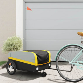 Bike Trailer Black and Yellow 99.2 lb Iron
