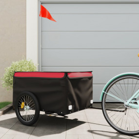 Bike Trailer Black and Red 99.2 lb Iron
