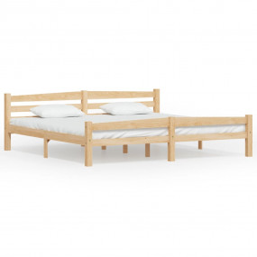 Bed Frame without Mattress Solid Pinewood 200 x 78.7 "
