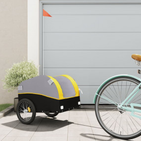 Bike Trailer Black and Yellow 66.1 lb Iron