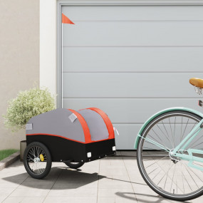 Bike Trailer Black and Orange 66.1 lb Iron
