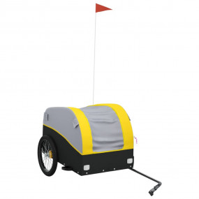 Bike Trailer Black and Yellow 99.2 lb Iron