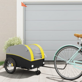 Bike Trailer Black and Yellow 99.2 lb Iron