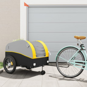 Bike Trailer Black and Yellow 99.2 lb Iron