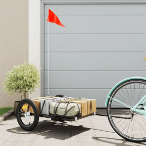 Bike Trailer Black 49.6x24.8x13.4" Iron