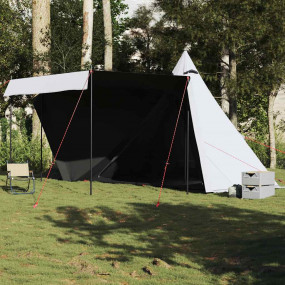 Family Tent Tipi 6-Person White Blackout Fabric Waterpr...