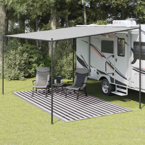 Tent Carpet 98.4x137.8" Anthracite and White