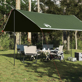 Camping Tarp Green 169.3x149.6x82.7" Waterproof