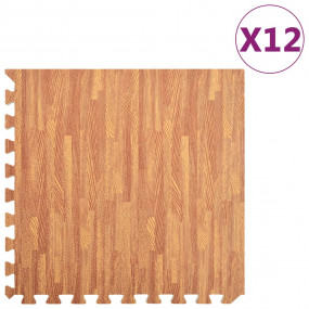 Floor Mats 12 pcs Wood Grain 4,32  EVA Foam