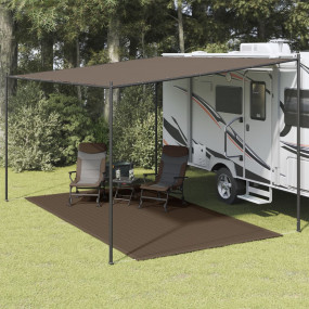 Tent Carpet 98.4x157.5" Brown