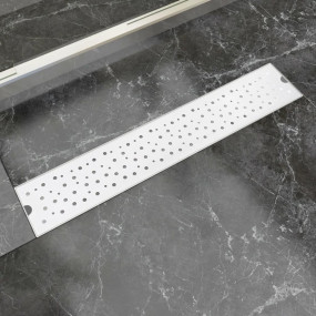 Linear Shower Drain Bubble 24.80x5.51" Stainless Steel
