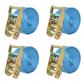 Ratchet Tie Down Straps 4 pcs 2 Tonnes 19.7 'x1.50 " Bl...