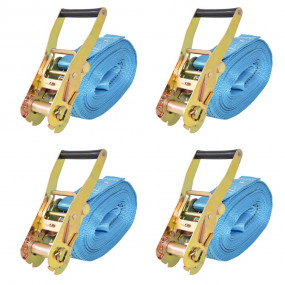 Ratchet Tie Down Straps 4 pcs 4 Tonnes 26.2 'x1.97 " Bl...