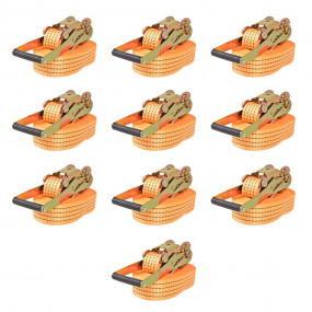 Ratchet Tie Down Straps 10 pcs 2 Tonnes 26.2 'x1.97 " O...