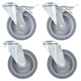 Bolt Hole Swivel Casters 4 pcs 3.94 "