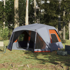 Family Tent 10-Person Grey and Orange Quick Release Wat...