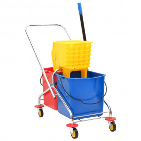 Cleaning Trolley with Buckets and Wringer PP&Chromed St...