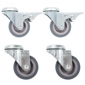 Bolt Hole Swivel Casters 4 pcs 1.97 "