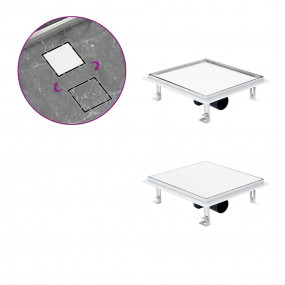 Shower Drain With 2-in-1 Flat and Tile Insert Cover 11....