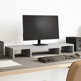 Monitor Stand Riser Adjustable Concrete Grey 31.5x9.4x4...