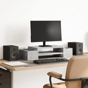 Monitor Stand with Storage Concrete Grey 27.6x10.6x5.9"...