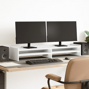 Monitor Stand White 39.4x9.4x6.3" Engineered Wood