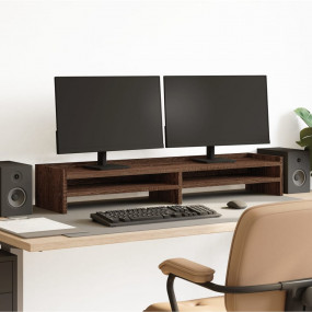 Monitor Stand Brown Oak 39.4x9.4x6.3" Engineered Wood
