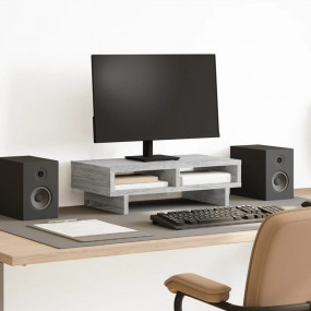 Monitor Stand Grey Sonoma 19.7x10.6x5.9" Engineered Woo...