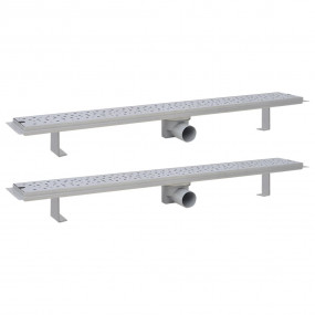 Linear Shower Drain 2 pcs  Bubble 36.61x5.51" Stainless...