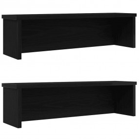 Kitchen Racks Stackable 2 pcs Black 19.7x5.9x6.3"