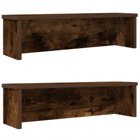Kitchen Racks Stackable 2 pcs Smoked Oak 19.7x5.9x6.3"