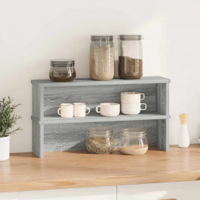 Kitchen Racks Stackable 2 pcs Grey Sonoma 19.7x5.9x6.3"