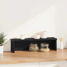 Kitchen Rack Stackable Black 23.6x5.9x6.3" Engineered W...