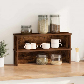 Kitchen Racks Stackable 2 pcs Smoked Oak 23.6x5.9x6.3"