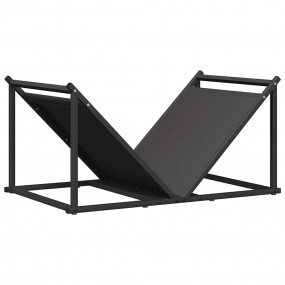 Firewood Rack Black 27.6x16.9x13.6" Cold-rolled steel