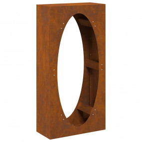 Firewood Rack 19.7x9.1x39.4" Weathering Steel
