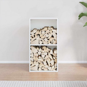 Firewood Rack White 15.7x11.8x29.5" Cold-rolled steel