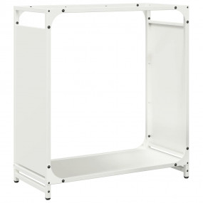 Firewood Rack White 23.6x11.0x25.6" Cold-rolled steel