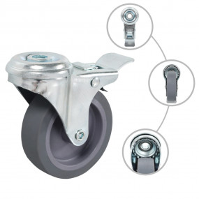 12 pcs Bolt Hole Swivel Casters 2.95 " (3x143425)