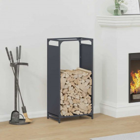Firewood Rack Anthracite 17.3x11.0x35.4" Cold-rolled st...