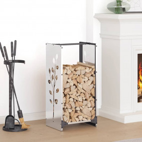 Firewood Rack 15.7x11.8x31.5" Stainless Steel