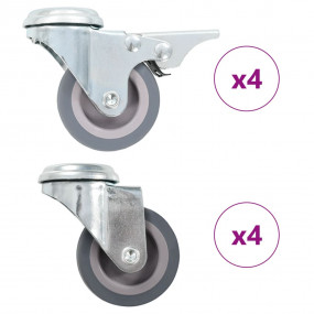 8 pcs Bolt Hole Swivel Casters 1.97 " (2x143430)