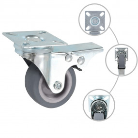 12 pcs Swivel Casters 1.97 " (3x143436)